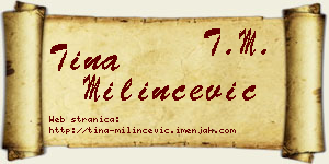 Tina Milinčević vizit kartica